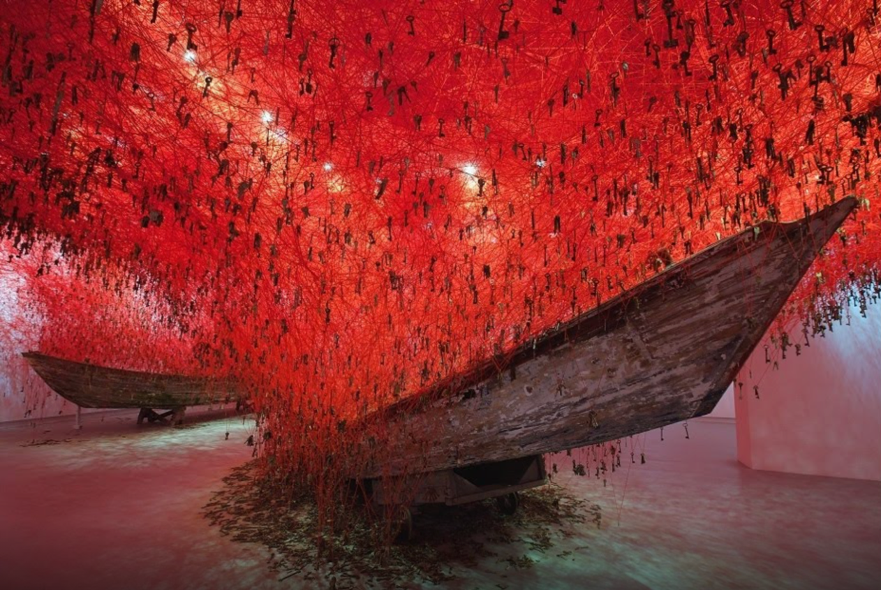 Figure 3 CHIHARU SHIOTA |&nbsp;THE KEY IN THE HAND&nbsp;(2015). Photos&nbsp;by Biennale Arte